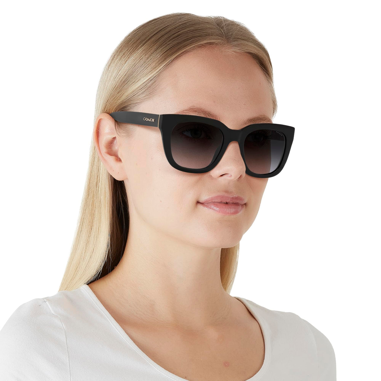 COACH Sunglasses HC 8318 50028G C3449 Black Grey Gradient