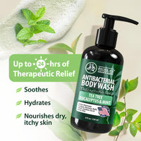Thumbnail for Antibacterial Body Wash - Antibacterial Soap And Tea Tree Body Wash For Jock Itch, Athletes Foot, Eczema And Back Acne - Anti Bacterial Body Soap For Men And Women Safe For All Skin Types - 8 Oz