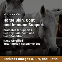 Thumbnail for Majesty's Omega Wafers - Superior Horse / Equine Skin, Coat, and Immune Support Supplement - Omega 3, 6, 9, and Biotin - 30 Count (1 Month Supply)