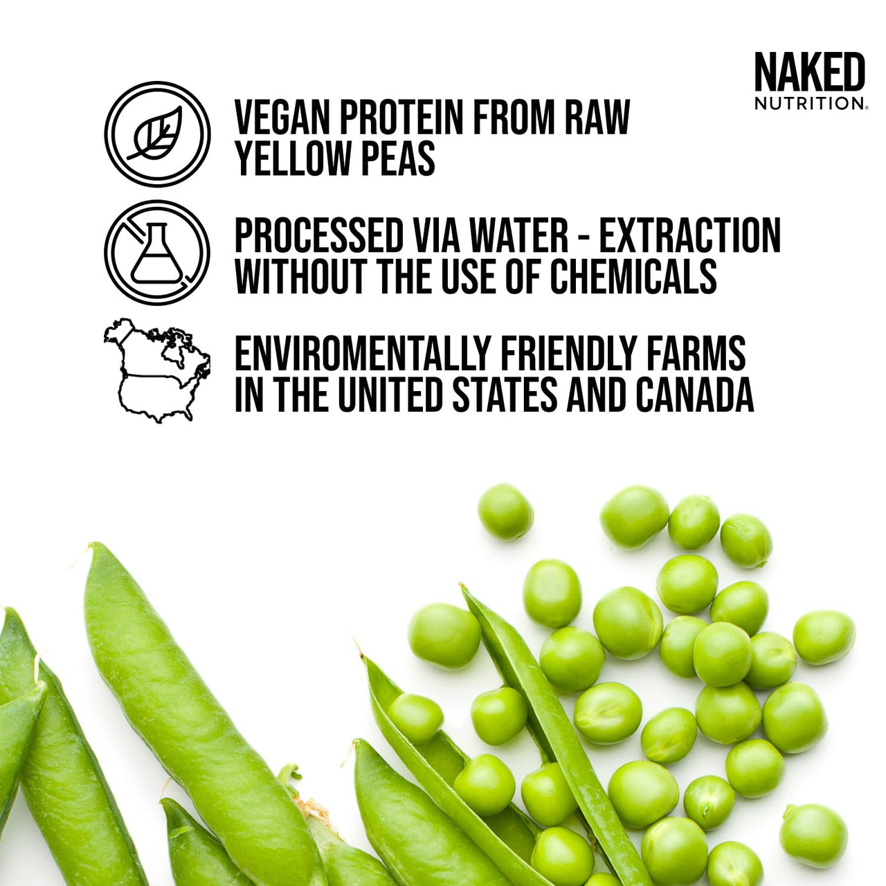 NAKED Dairy Free Protein Bundle: 5LB Unflavored Pea and 2LB PB