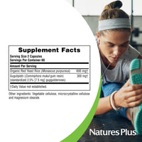 Thumbnail for NaturesPlus Herbal Actives Red Yeast Rice & Gugulipid - 120 Capsules - Non-GMO, Vegan, Gluten Free - 60 Servings