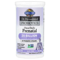 Thumbnail for Garden of Life Dr. Formulated Probiotics Once Daily Prenatal - Acidophilus and Bifidobacteria Probiotic Support for Mom and Baby – Shelf Stable - Gluten, Dairy, and Soy-Free - 30 Vegetarian Capsules