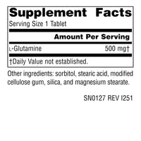 Thumbnail for Source Naturals Free Form L-Glutamine - 500mg - 100 Tablets
