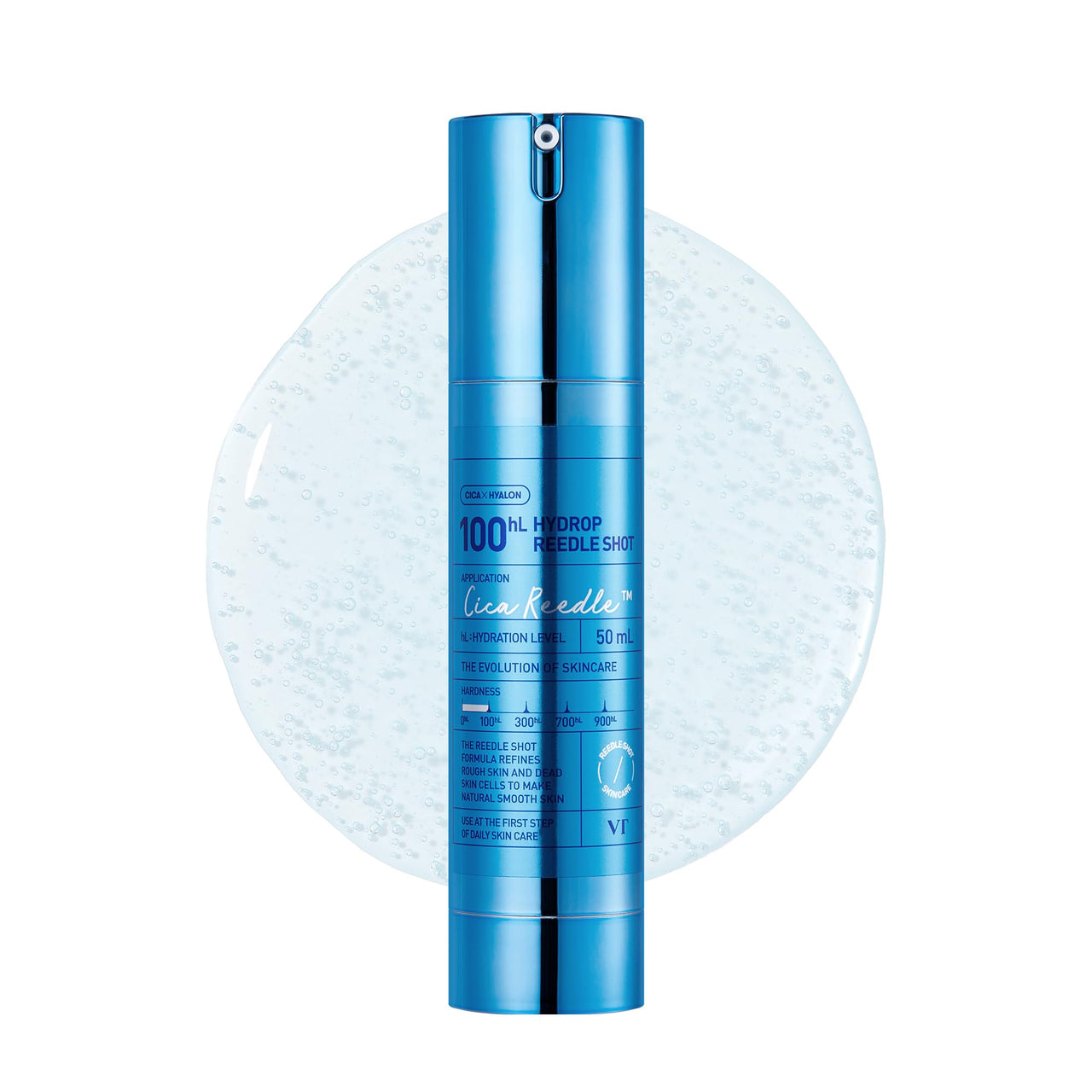 VT COSMETICS Hydrop Reedle Shot 100hL, Hyaluronic Acid Microneedling Serum, Intensive Hydrating & Moisturizing Exosome, Soft & Glass Skin, Korean Skin Booster1.69 Fl Oz.(50ml)