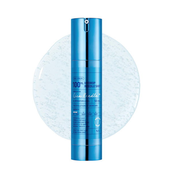 VT COSMETICS Hydrop Reedle Shot 100hL, Hyaluronic Acid Microneedling Serum, Intensive Hydrating & Moisturizing Exosome, Soft & Glass Skin, Korean Skin Booster1.69 Fl Oz.(50ml)