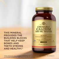 Thumbnail for Solgar Chewable Calcium 500 mg - 120 Wafers, Pack of 3 - Promotes Musculoskeletal Health - Non-GMO, Vegan, Gluten, Wheat & Dairy Free, Kosher - 180 Total Servings