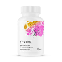 Thumbnail for THORNE - Basic Prenatal - Well-Researched Folate Multi for Pregnant & Nursing Women - Includes 18 Vitamins & Minerals, Plus Choline - Third-Party Certified - Gluten, Dairy & Soy-Free - 30 Servings