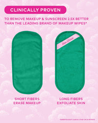 Thumbnail for The Original MakeUp Eraser PRO, Effortlessly Remove All Makeup Using Only Water, Including Waterproof Mascara, Eyeliner, Foundation, Lipstick, Sunscreen, and More! Green, 1ct.