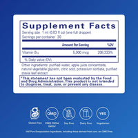 Thumbnail for Pure Encapsulations B12 5,000 Liquid - Vitamin B12 Methylcobalamin Supplement to Support Energy, Nerve Health, Cognitive Function & Blood Cells* - Liquid Drops - 1 Fl Oz
