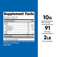 Thumbnail for Nutricost Premium MCT Oil Powder - Best for Keto, Ketosis, and Ketogenic Diets - Non-GMO and Gluten Free… (2 LB (Unflavored))