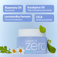 Thumbnail for BANILA CO Clean it Zero Calming Cleansing Balm | Korean Makeup Remover for Sensitive Skin | Vegan | Cleansing Oil, Facial Cleanser Made with Centella Asiatica & Madecassoside (100ml / 3.38 fl. oz)