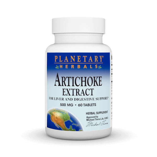 Planetary Herbals Artichoke Extract Tablets, 500 mg, 60 Count