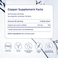 Thumbnail for Eidon Ionic Minerals Copper - Ionized Copper Supplement for Women & Men, Liquid Concentrate Drops, Bioavailable Supplement for Red Blood Cell Support & Healthy Skin - 2 oz