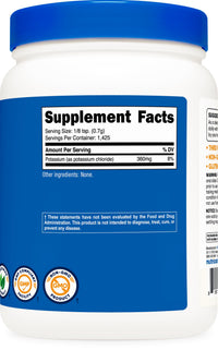Thumbnail for Nutricost Potassium Chloride Powder 1kg - Gluten Free, Non-GMO