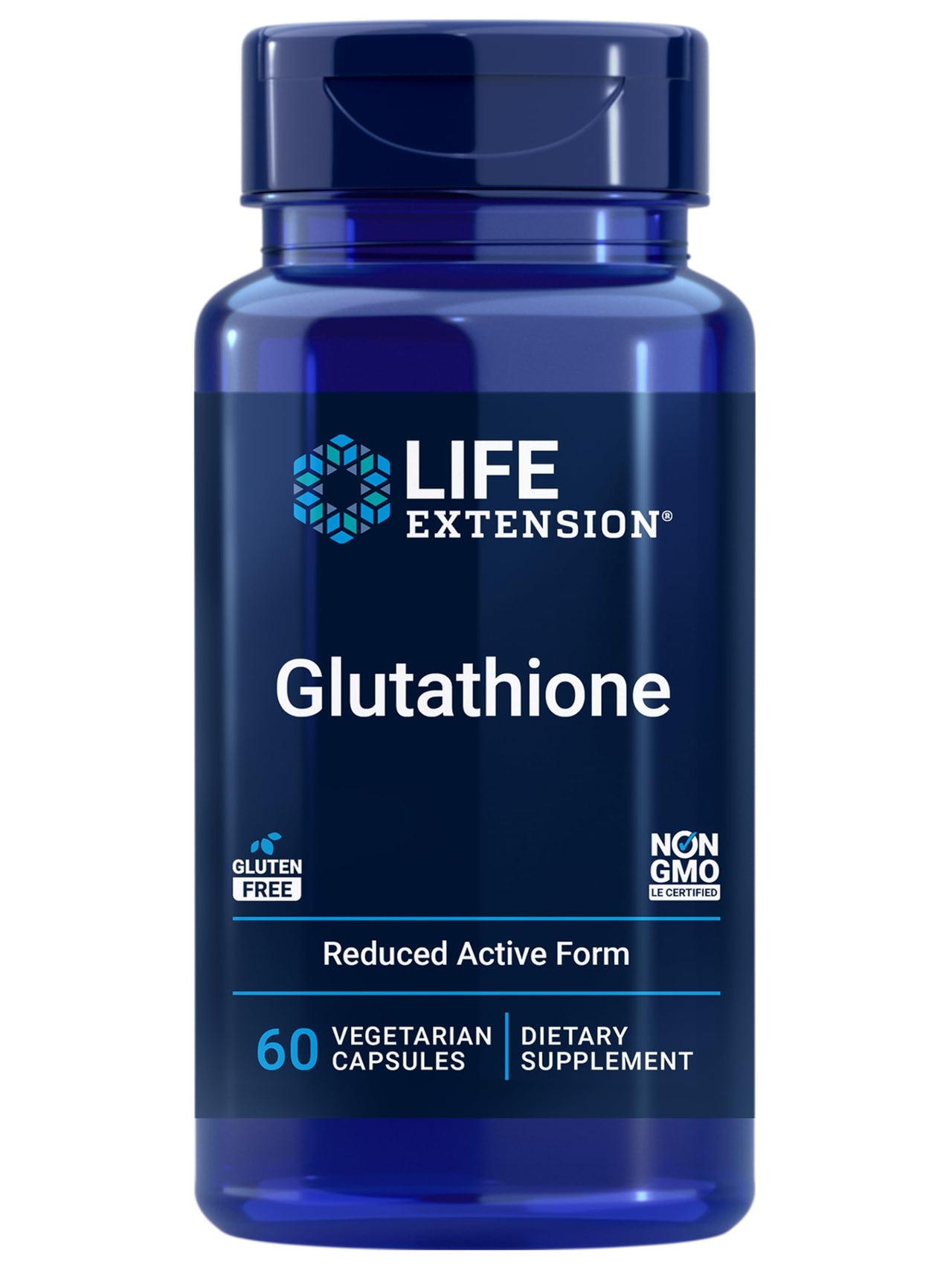 Life Extension Glutathione 500 mg – Glutathione Capsules, Antioxidant Supplement, Oxidative Stress, Active Reduced Form – Gluten-Free, Non-GMO, Vegetarian – 60 Capsules