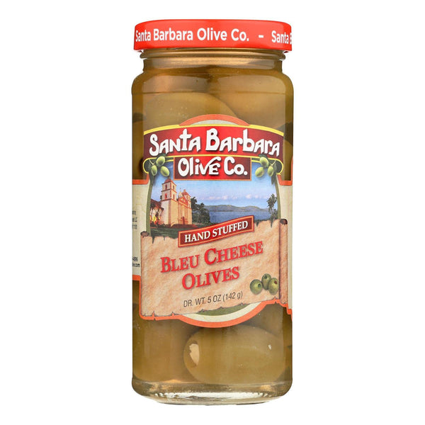 Image 1 of Santa Barbara Olive Co | Premium Individually Hand Stuffed | 6 pack (5oz jars) (Bleu Cheese)