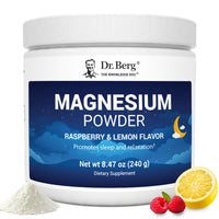 Thumbnail for Dr. Berg Magnesium Glycinate Powder for Sleep, Relaxation, & Stress Relief - Now Includes Vitamin D3 & Zinc - Delicious Raspberry & Lemon Flavor (50 Servings) Magnesium Powder - Magnesium Drink Powder