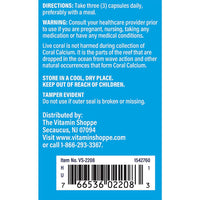 Thumbnail for The Vitamin Shoppe Coral Calcium 1,500MG - Eco Safe Source of Calcium, Magnesium & Trace Minerals to Support Healthy Bones and Teeth (180 Capsules)