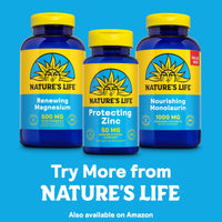Thumbnail for NATURE'S LIFE Protecting Zinc 50mg with 2.5mg Copper - Chelated Zinc Supplement for Immune Support, Bone Health, Muscle Function and Heart Health Support, 60-Day Guarantee, 100 Servings, 100 Tablets