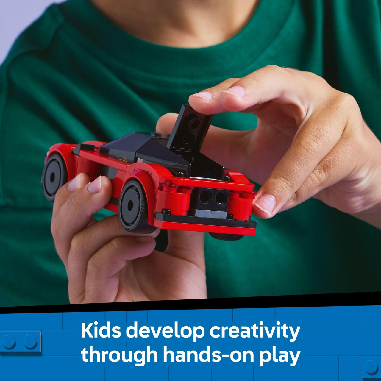 LEGO City Red Sports Car Toy - Building Toy for Kids, Boys and Girls, Ages 5+ - Educational Gift for Birthdays and Holidays - Includes Driver Minifigure and Other Accessories - 60448