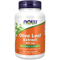 Thumbnail for NOW Foods Supplements, Olive Leaf Extract 500 mg, Free Radical Scavenger*, 120 Veg Capsules