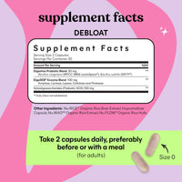 Thumbnail for Lemme Debloat 3-in-1 Prebiotic, Probiotic & Digestive Enzyme Capsules for Bloating & Gas Relief - 2 Clinically Studied Probiotics w/5 Digestive Enzymes to Improve Digestion, Women & Men, (60 Count)