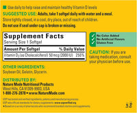Thumbnail for Nature Made, Vitamin D3 2,000 I.U. Liquid Softgels, 250-Count (Pack of 2)