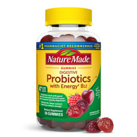 Thumbnail for Nature Made Digestive Probiotics and Energy B12 Gummies, Probiotics for Women and Men, 50 Probiotic Gummies, 25 Day Supply