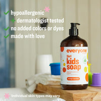 Thumbnail for Everyone 3-in-1 Kids Soap, Body Wash, Bubble Bath, Shampoo, 32 Ounce (Pack of 2), Orange Squeeze, Coconut Cleanser with Organic Plant Extracts and Pure Essential Oils (Packaging May Vary)