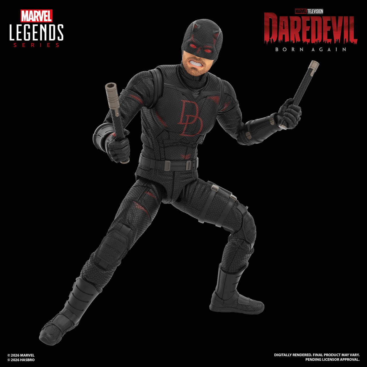 Marvel Legends Series Daredevil: Born Again Daredevil & Jessica Jones, 2 Collectible 6-Inch Action Figures