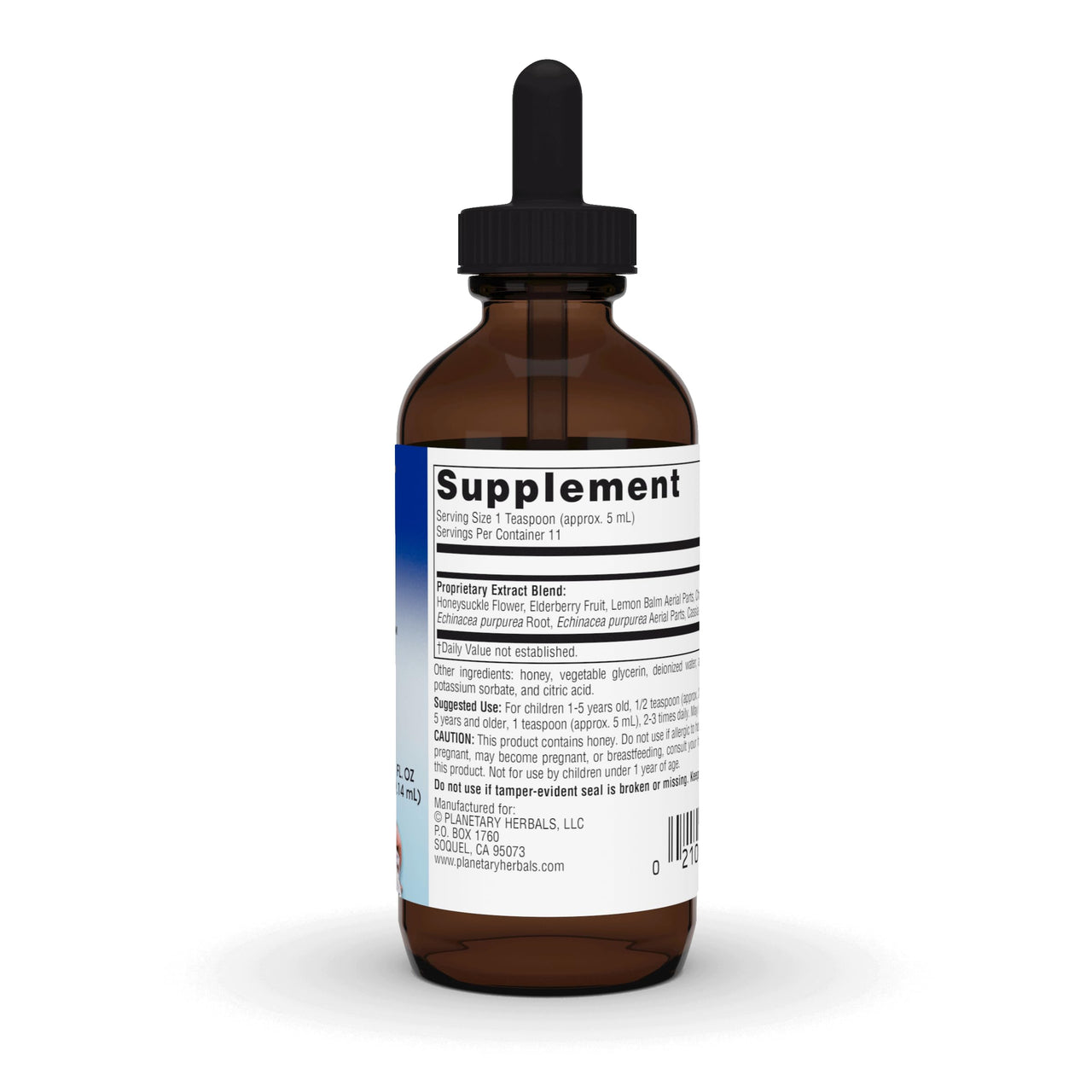 Planetary Herbals Well Child, Alcohol Free, Echinacea-Elderberry Herbal Syrup - 2 Fluid oz