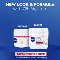 Thumbnail for NIVEA Intense Healing Body Cream for Dry Skin with Glycerin, Provitamin B5 and Niacinamide, 72-Hour Moisture, Non-Greasy Body Moisturizer Immediately Soothes Dry, Itchy Skin Feeling, 13.5 Oz Jar