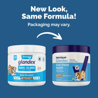 Thumbnail for Vetnique Glandex Anal Gland Soft Chew Treats with Pumpkin for Dogs Digestive Enzymes, Probiotics Fiber Supplement for Dogs Boot The Scoot (Peanut Butter Chews, 60 Count)