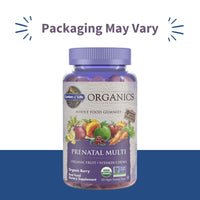 Thumbnail for Garden of Life Organics Prenatal Gummies Multivitamin with Vitamin D3, B6, B12, C & Folate for Healthy Fetal Development – Organic, Non-GMO, Gluten-Free, Vegan, Berry Flavor, 30 Day Supply