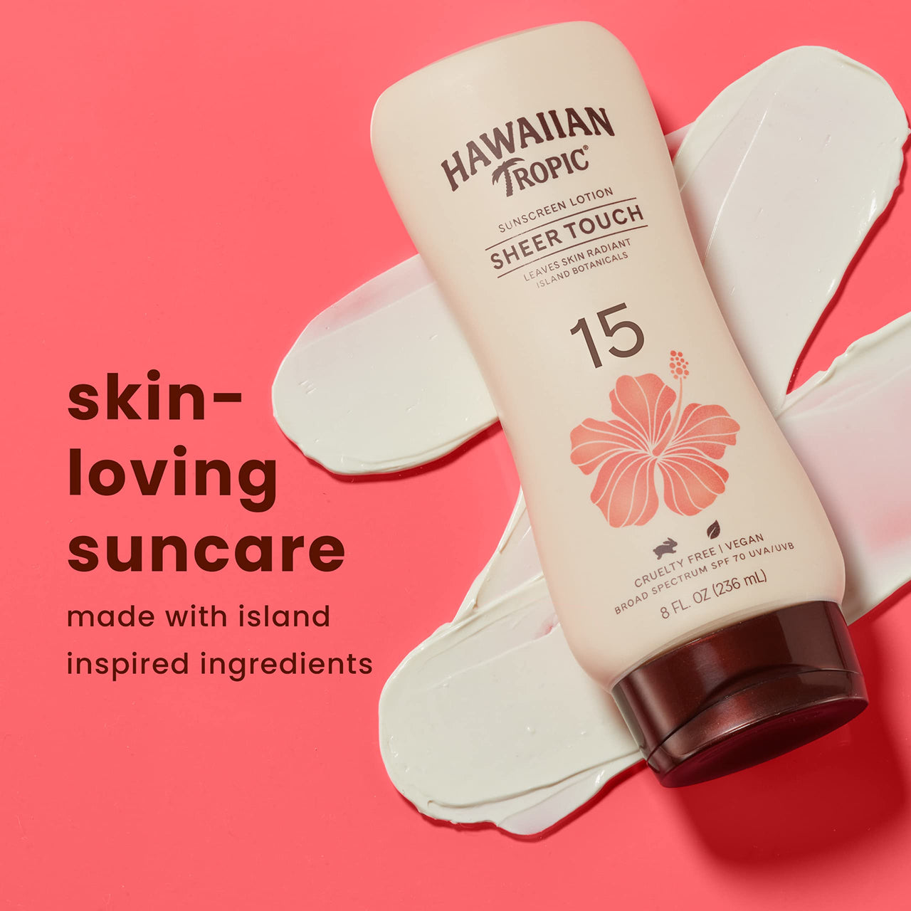 Hawaiian Tropic Sheer Touch Lotion Sunscreen SPF 15, 8oz | Hawaiian Tropic Sunscreen SPF 15, Sunblock, Broad Spectrum Sunscreen, Oxybenzone Free Sunscreen, Body Sunscreen SPF 15, 8oz (Pack of 2)