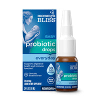 Thumbnail for Mommy's Bliss Baby Probiotic Drops Everyday - Gas, Constipation, Colic Symptom Relief - Newborns & Up - Natural, Flavorless, 0.34 Fl Oz