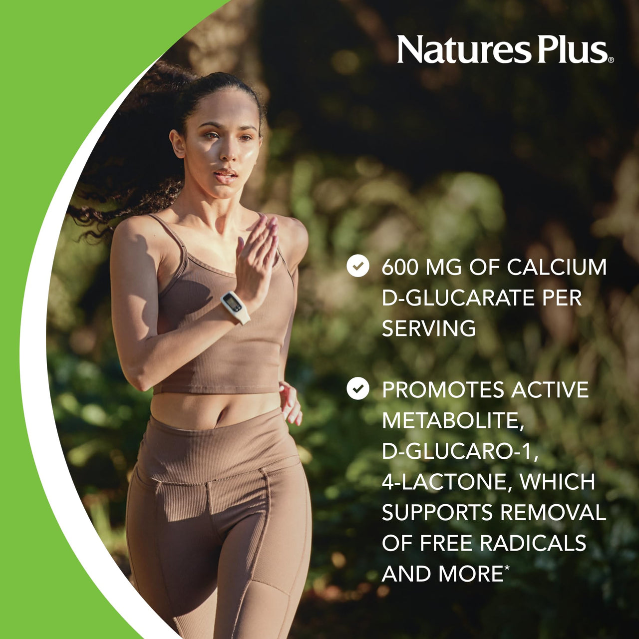 NaturesPlus PRO Calcium D-Glucarate (CDG) 600 mg - 90 Capsules - Non-GMO, Vegan, Gluten Free, Soy Free - 90 Servings