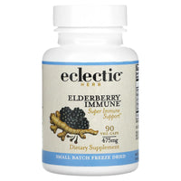 Thumbnail for Eclectic Herb - Elderberry Immune Capsules | Super Immune System Support | Freeze Dried, Concentrated Herbal Supplement | Natural, Wildcrafted, Non-GMO, Gluten Free, Vegan (90 CT | 475 mg)