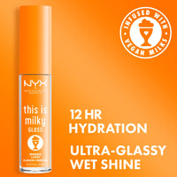 Thumbnail for NYX PROFESSIONAL MAKEUP This Is Milky Gloss, Lip Gloss with 12 Hour Hydration, Vegan - Mango Lassi (Orange Cream)