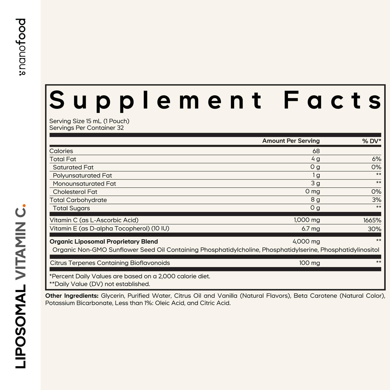 Codeage Liposomal Vitamin C Liquid 1000mg Vitamin C, 4000mg Essential Phospholipids, Supplement For Daily Immune Support, Liposomes For Absorption, Citrus Bioflavonoids, Vitamin E, Non-GMO, 32 Pouches