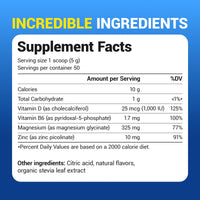 Thumbnail for Dr. Berg Magnesium Glycinate Powder for Sleep, Relaxation, & Stress Relief - Now Includes Vitamin D3 & Zinc - Delicious Raspberry & Lemon Flavor (50 Servings) Magnesium Powder - Magnesium Drink Powder
