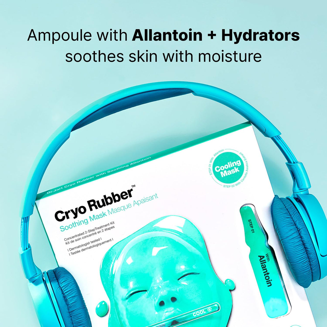 Dr.Jart+ Cryo Rubber Soothing Face Mask | Hydrates and Reduces Redness | Korean Skin Care | Travel Size, 1 Pack