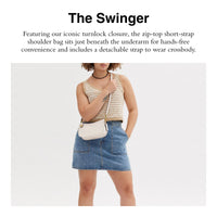Thumbnail for COACH The Originals Glovetanned Leather Swinger Chalk One Size