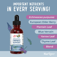 Thumbnail for Lymphatic Support Drops by MaryRuth's | USDA Organic Lymphatic Cleanse Immune Support Supplement| Lymphatic Support with Echinacea & Elderberry | Blue Vervain | Vegan | Non-GMO | 30 Servings