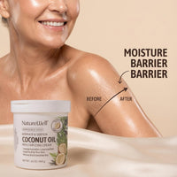 Thumbnail for NATURE WELL Hydrate & Soften Coconut Oil Moisturizing Cream for Face, Body, & Hands, Non-Greasy, Intense Hydration & Luxurious Feel, Revives Dry & Sensitive Skin, Superfood for Your Skin, 16 Oz