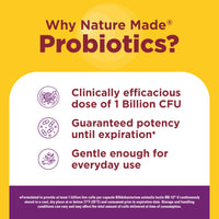 Thumbnail for Nature Made Probiotics for Women and Men, Probiotic Capsules 1 Billion CFU from Live Cultures for Immune & Digestive Support, 30 Capsules, 30 Day Supply
