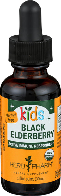 Thumbnail for Herb Pharm Kids Certified-Organic Alcohol-Free Black Elderberry Glycerite Liquid Extract Drops, 1 Oz