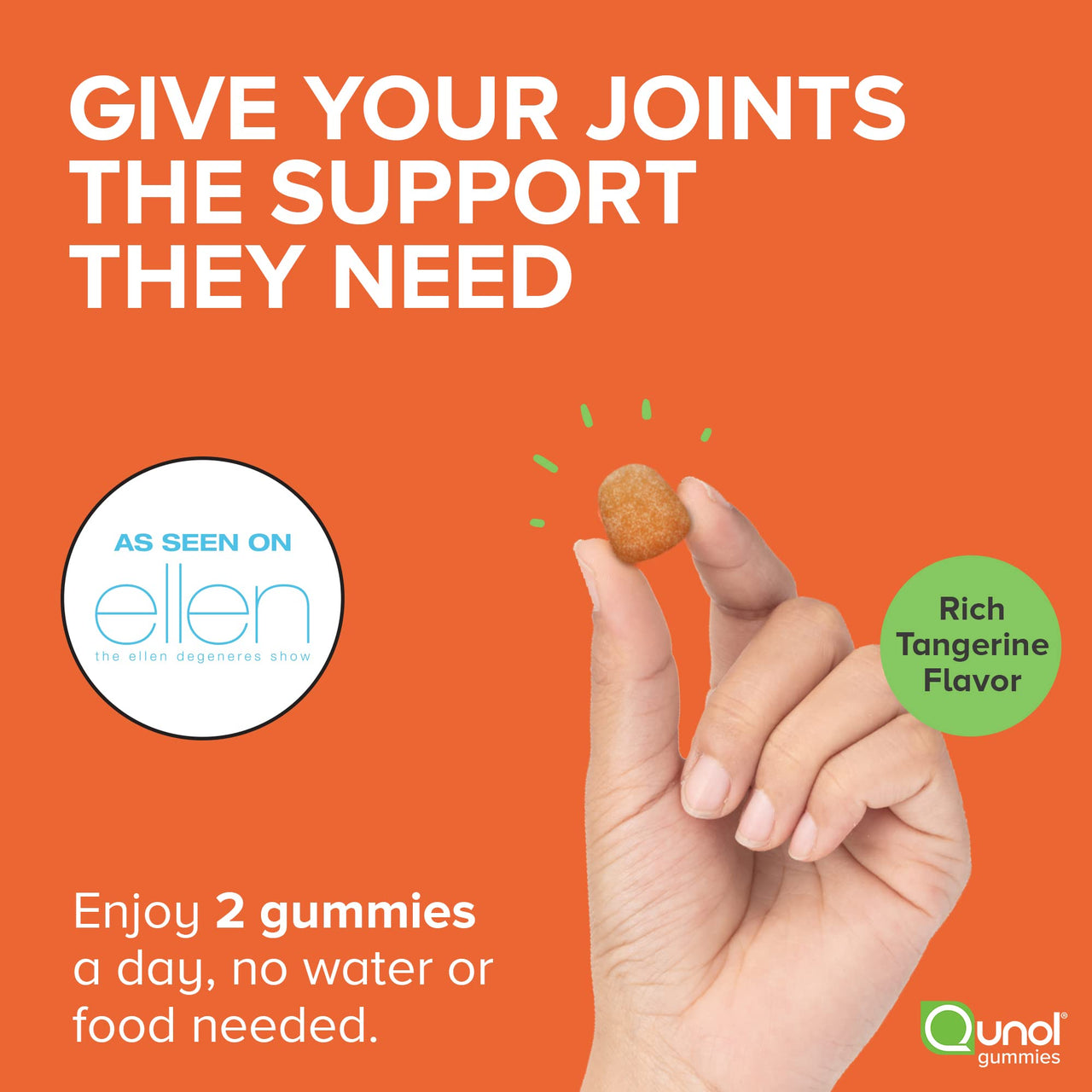 Qunol Turmeric and Ginger Gummies, Turmeric Curcumin Supplement + Ginger, Joint Support Gummy, Ultra High Absorption, Vegan, Gluten Free, 1 Month Supply, 60ct Gummies