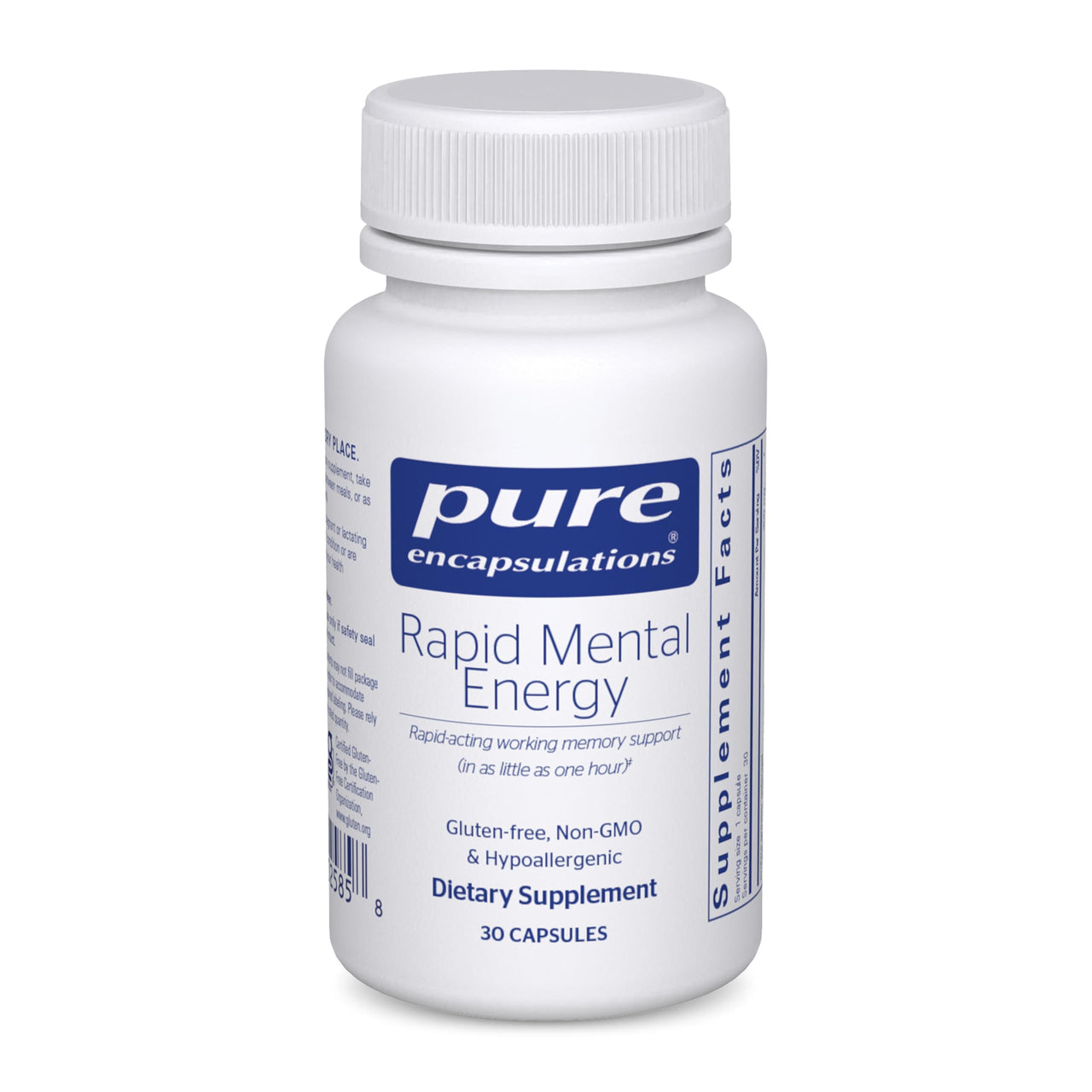 Pure Encapsulations Rapid Mental Energy - Vegan Memory Supplement to Support Brain Health* - Ginkgo Biloba Extract, Alpinia Galanga & American Ginseng Extract - Non-GMO & Gluten-Free - 30 Capsules