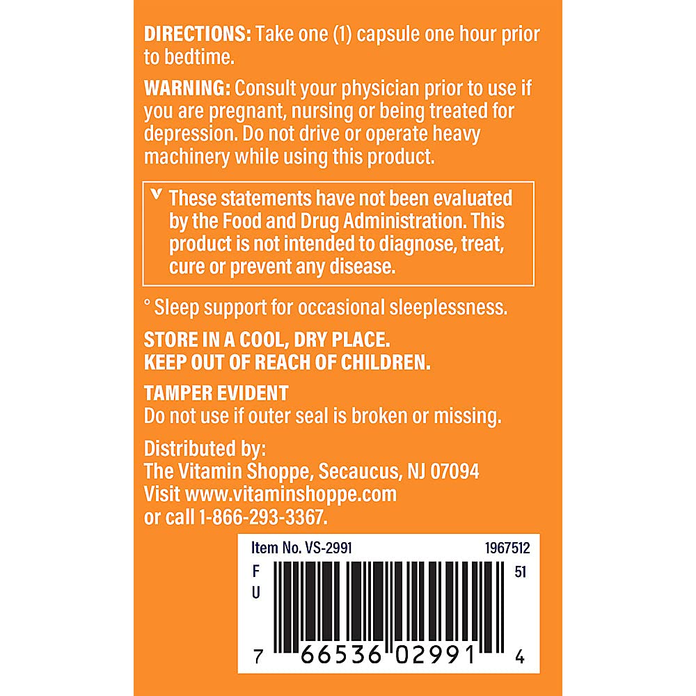 The Vitamin Shoppe Melatonin - Sleep Support, Restful Sleep & Healthy Sleep Cycle, Natural Sleep Aid (240 Capsules)